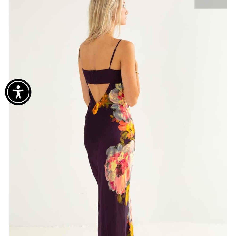 Amanda Uprichard Purple Floral Maxi Dress - Picture 2 of 5